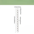 LAN11 łańcuszek łańcuszki przedłużanie 40x3mm bransoletki stal szlachetna 20szt
