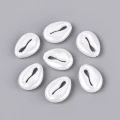 PER50 Koraliki perłowe MUSZLA muszelki kauri białe 18mm 10szt