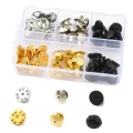 PIN8 Zestaw zatyczki korki zatyczka do przypinki - metalowe i silikonowe BOX 56szt