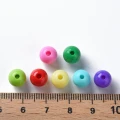 KOK295 Koraliki kulka kule kulki okrągłe 8mm akrylowe 50szt mix