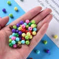 KOK295 Koraliki kulka kule kulki okrągłe 8mm akrylowe 50szt mix