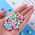 KOK296 Koraliki kulka kule kulki okrągłe 8mm akrylowe 50szt mix kolorów