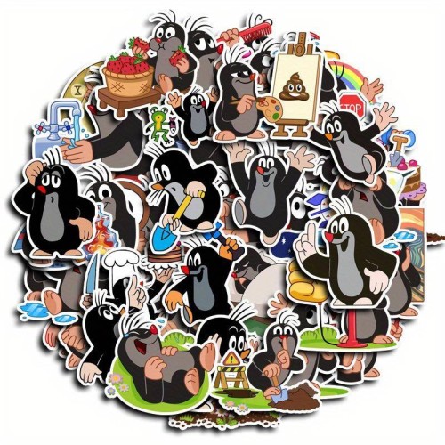 Naklejki STICKER BOMB WLEPY wlepki KRET KRECIK na laptop samochód 40szt
