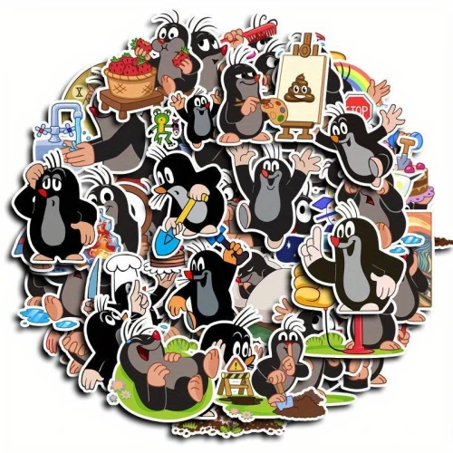 Naklejki STICKER BOMB WLEPY wlepki KRET KRECIK na laptop samochód 40szt