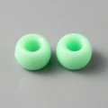 KOP177 Koraliki oponki 9mm kandi pony bead jasnozielone 20szt