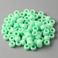 KOP177 Koraliki oponki 9mm kandi pony bead jasnozielone 20szt
