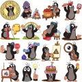 Naklejki STICKER BOMB WLEPY wlepki KRET KRECIK na laptop samochód 40szt
