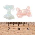 KOK301 Koraliki akrylowe KOKARDKA kokardki 15mm opalizujące pastelowe 20szt