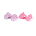 KOK302 Koraliki akrylowe KOKARDKA kokardki 17mm opalizujące pastelowe 10szt mix