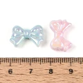 KOK302 Koraliki akrylowe KOKARDKA kokardki 17mm opalizujące pastelowe 10szt mix