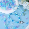 KOP178 Koraliki oponki akryl fluo 9mm kandi fiolet niebieski mix 20szt