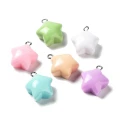 ZAW515 Zawieszki żywica cute gwiazdki gwiazdy mix 20mm 5szt