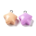 ZAW515 Zawieszki żywica cute gwiazdki gwiazdy mix 20mm 5szt