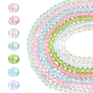 RON10 Koraliki szklane RONDELLE OPONKA OPONKI 6mm pastelowy mix 20szt