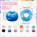 KOP180 Koraliki kandi akryl 9mm pony bead z plamkami ombre 50szt mix