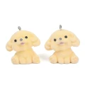 ZAW528 Zawieszka pies piesek puszysty futerko aksamit golden retriever 29mm 1szt