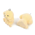 ZAW528 Zawieszka pies piesek puszysty futerko aksamit golden retriever 29mm 1szt