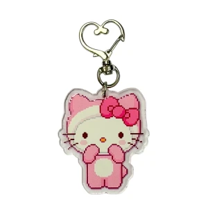 BHM109 Brelok breloczek akrylowy hand made pleksa Hello Kitty kotek pixel art kawaii