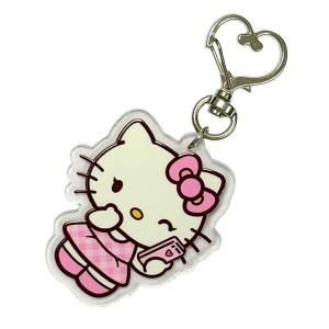 BHM110 Brelok breloczek akrylowy hand made pleksa Hello Kitty kotek telefon różowy
