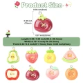 ZAW539 Zawieszki z żywicy owoce owocki guziki kawaii jelly cat 8szt