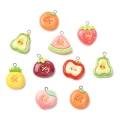 ZAW539 Zawieszki z żywicy owoce owocki guziki kawaii jelly cat 8szt