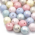 KOK309 Koraliki akrylowe kule kulki mix perłowe 10mm 30szt