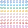 KSZ170 Koraliki szklane 7mm kule kulki fasetowane pastel opalizujące AB ombre 20szt