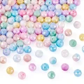 KSZ170 Koraliki szklane 7mm kule kulki fasetowane pastel opalizujące AB ombre 20szt