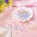 KSZ170 Koraliki szklane 7mm kule kulki fasetowane pastel opalizujące AB ombre 20szt