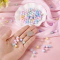 KSZ170 Koraliki szklane 7mm kule kulki fasetowane pastel opalizujące AB ombre 20szt