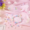 KSZ170 Koraliki szklane 7mm kule kulki fasetowane pastel opalizujące AB ombre 20szt