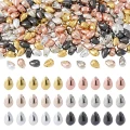 KSZ171 Koraliki szklane łezka KROPELKI mix metaliczne 9mm 20szt