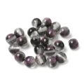 GAL14 Koraliki Galaxy mieniące AB gwiezdny pył czarne fiolet ombre 9.5mm 10szt