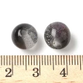 GAL14 Koraliki Galaxy mieniące AB gwiezdny pył czarne fiolet ombre 9.5mm 10szt