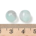 GAL15 Koraliki Galaxy mieniące AB gwiezdny pył jasny turkusowy ombre 9.5mm 10szt