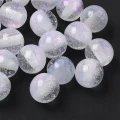 GAL16 Koraliki Galaxy mieniące AB gwiezdny pył białe clear ombre 9.5mm 10szt