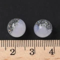 GAL16 Koraliki Galaxy mieniące AB gwiezdny pył białe clear ombre 9.5mm 10szt