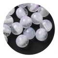 GAL16 Koraliki Galaxy mieniące AB gwiezdny pył białe clear ombre 9.5mm 10szt