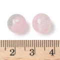 GAL17 Koraliki Galaxy mieniące AB gwiezdny pył różowe ombre 9.5mm 10szt