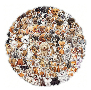 W33 Naklejki STICKER BOMB WLEPY wlepki PIESKI SZCZENIAK PIESEK PUPIL 100szt