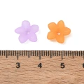 KOK319 Koraliki przekładka KWIAT KWIATUSZEK frosted matowe pastelowe 11mm 50szt