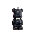 ZAW552 Zawieszka z żywicy akrylowej 1szt duża XL miś misiu TEDDY czarny