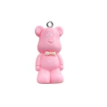 ZAW553 Zawieszka z żywicy akrylowej 1szt duża XL miś misiu TEDDY różowy