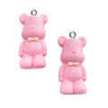 ZAW553 Zawieszka z żywicy akrylowej 1szt duża XL miś misiu TEDDY różowy