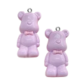 ZAW554 Zawieszka z żywicy akrylowej 1szt duża XL miś misiu TEDDY fioletowy