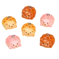 ZAW556 Zawieszki z żywicy jeżyk miś ananas chlebek oscypek 3d 3szt mix