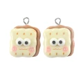 ZAW559 Zawieszki z żywicy tost ser oczka kawaii jelly cat 2szt
