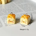 ZAW560 Zawieszki z żywicy tost ser kotek miś kawaii jelly cat 2szt