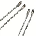 ŁK2 Łańcuszek kulkowy z zapięciem 2mm 9cm 10szt srebrny do biżuterii metek