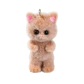ZAW569 Zawieszka duża KOT Kotek kitty puszysty 1szt brązowy futerko